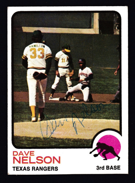 Dave Nelson  Signed 1973 Topps #111