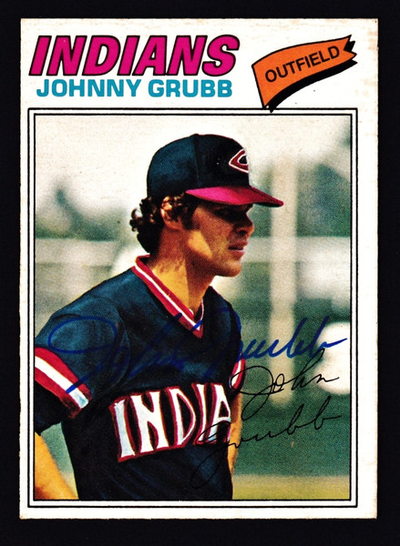 Johnny Grubb Signed 1977 OPC #165