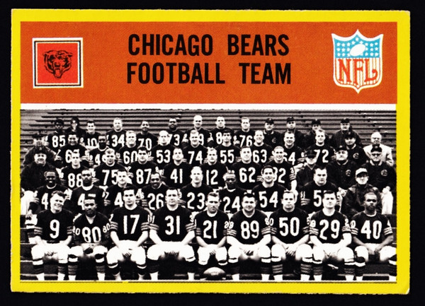 1967 Philadelphia #025 Chicago Bears Team VG+