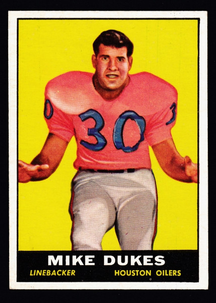 1961 topps #144 Mike Dukes RC EX+