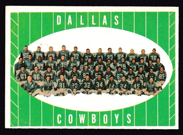 1961 Topps #028 Dallas Cowboys Team VGEX