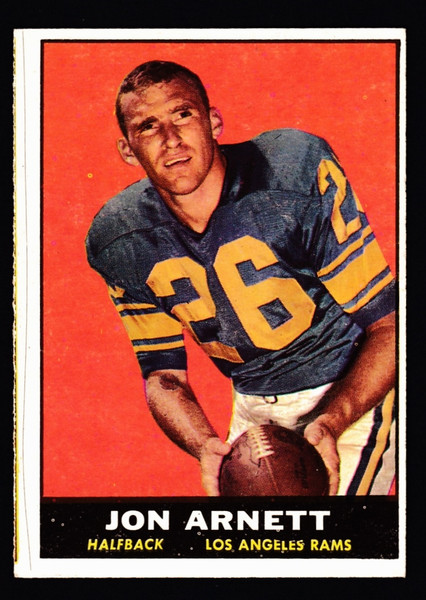 1961 Topps #049 Jon Arnett Miscut