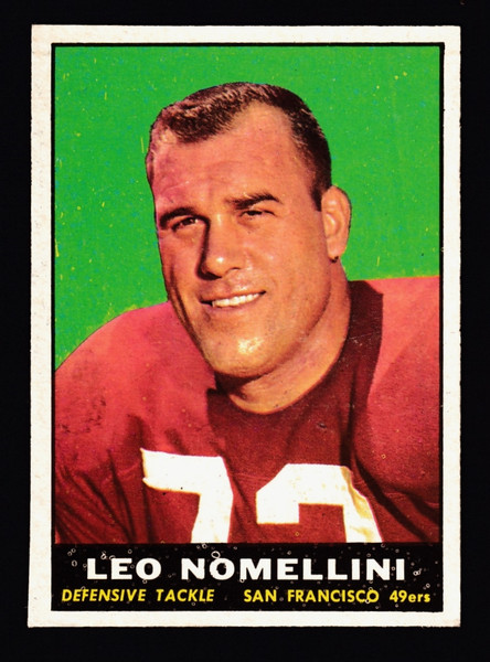 1961 Topps #064 Leo Nomellini Miscut