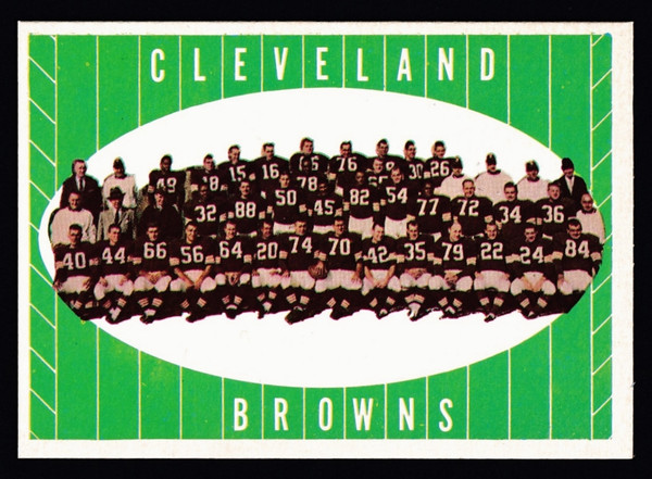1961 Topps #076 Cleveland Browns Team EXMT+
