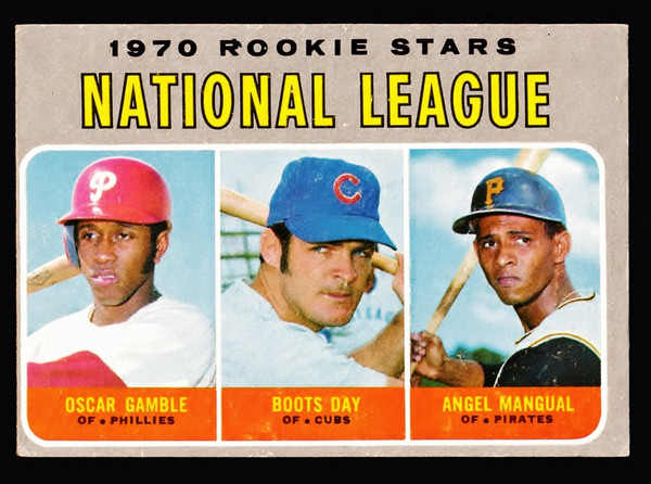 1970 Topps #654 NL Rookies Stars Oscar Gamble VG