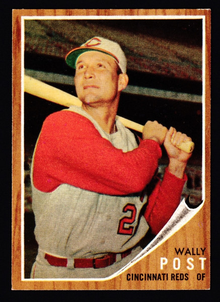 1962 Topps #148 Wally Post Green Tint EXMT