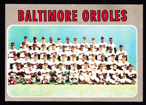 1970 Topps #387 Baltimore Orioles Team EX-