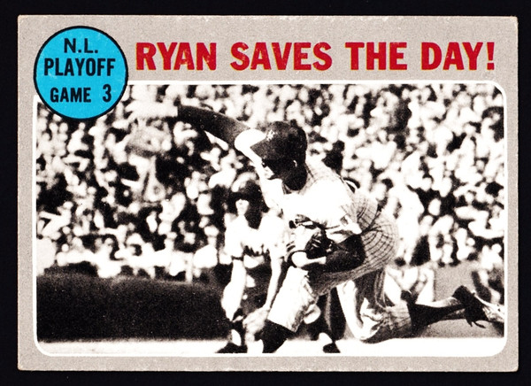 1970 Topps #197 NL Playoff Game #3 Ryan Saves The Day VG+