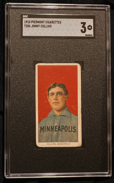 1909-1911 T206 Jimmy Collins Piedmont Back SGC 3