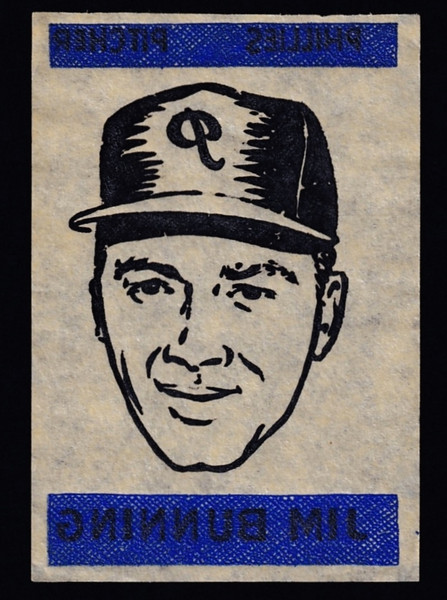 1965 Topps Transfers Jim Bunning VGEX