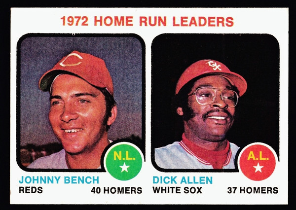 1973 Topps #062 Home Run Leaders Bench Allen EXMT+