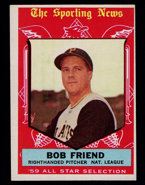 1959 Topps #569 Bob Friend AS VGEX