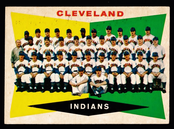 1960 Topps #174 Cleveland Indians Team Unmarked Checklist EX-