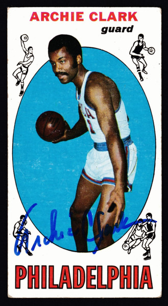 Archie Clark Signed 1969 Topps Basketball Card RC JSA