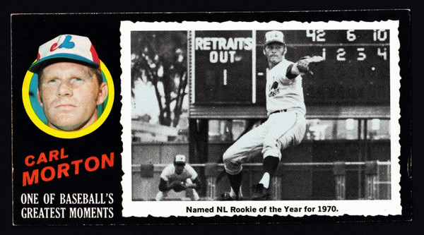 1971 Topps Greatest Moments #04 Carl Morton EX-