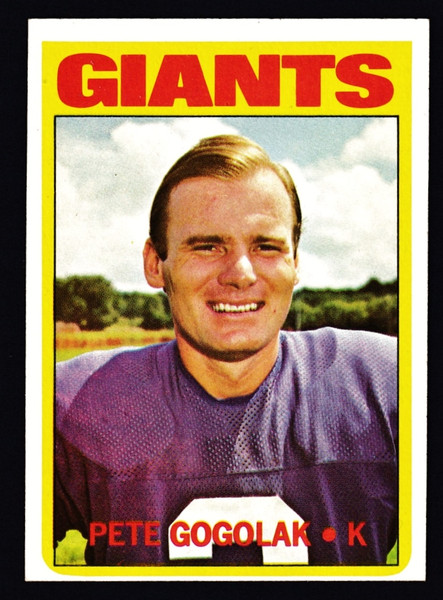 1972 Topps #147 Pete Gogolak EX