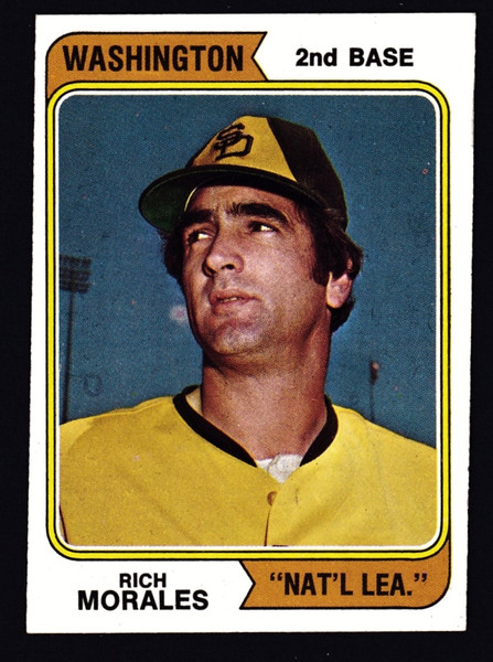 1974 Topps #387 Rich Morales Washington EX