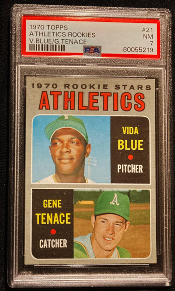 1970 Topps #021 Vida Blue Gene Tenace RC PSA 7