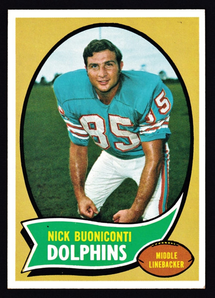 1970 Topps #244 Nick Buoniconti EX