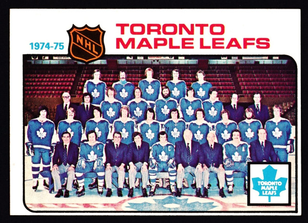 1975 Topps #091 Toronto Maple Leafs Team Unmarked Checklist EX