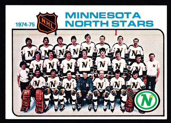 1975 Topps #089 Minnesota North Stars Unmarked Checklist EXMT