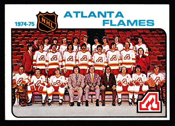 1975 Topps #085 Atlanta Flames Unmarked Checklist VGEX