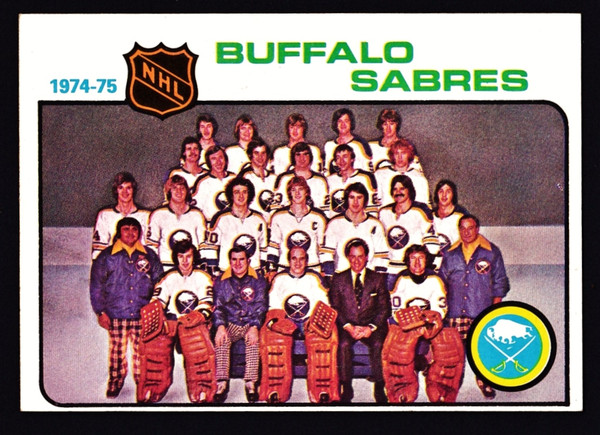 1975 Topps #083 Buffalo Sabres Unmarked Checklist VGEX