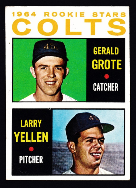 1964 Topps #226 Colts Rookies Jerry Grote RC VGEX