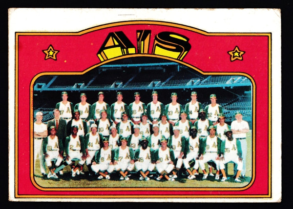 1972 Topps #454 Oakland A's Team GD