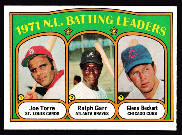 1972 Topps #085 NL Batting Leaders Torre EX-