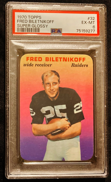 1970 Topps Super Glossy #32 Fred Biletnikoff PSA 6