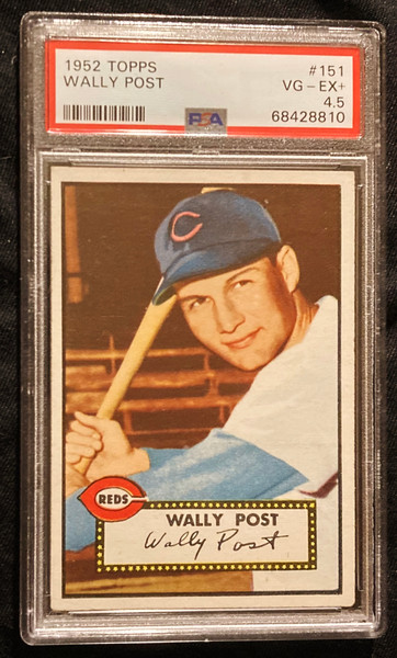 1952 Topps #151 Wally Post RC PSA 4.5