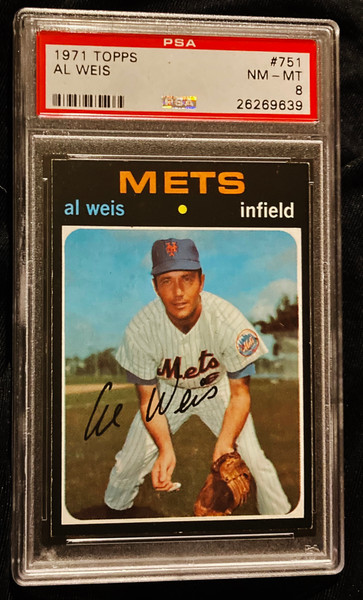 1971 Topps #751 Al Weis PSA 8