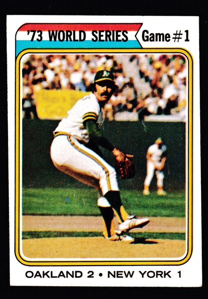 1974 Topps #475 World Series Game #1 Fingers VGEX