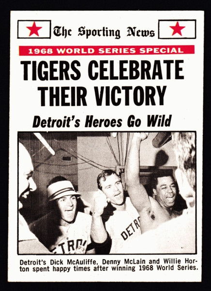 1969 Topps #169 Tigers Celebrate Their Victory EX