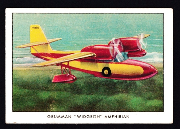 1940 - 1942 Wings Cigarettes Series B #10 Gruman "Widget" Amphibian VGEX