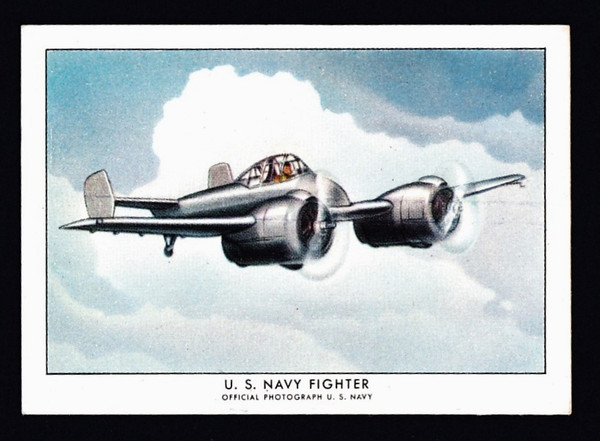 1940 - 1942 Wings Cigarettes Series B #25 U.S. Navy Fighter EX
