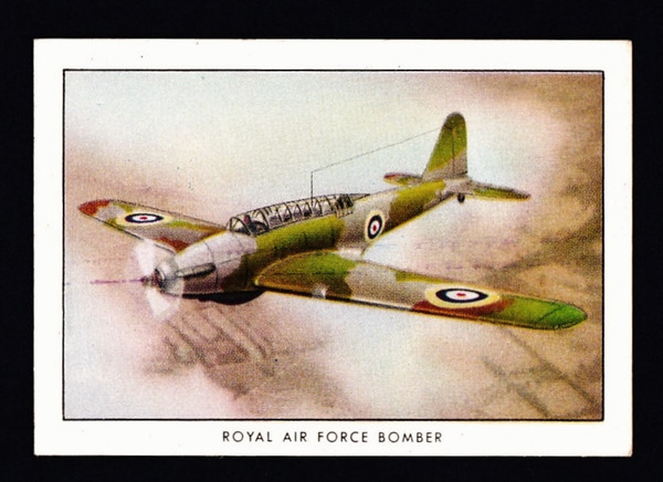 1940 - 1942 Wings Cigarettes Series B #36 Royal Air Force Bomber EX