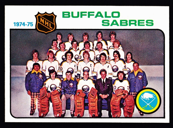 1975 Topps #083 Buffalo Sabres Unmarked Checklist NM