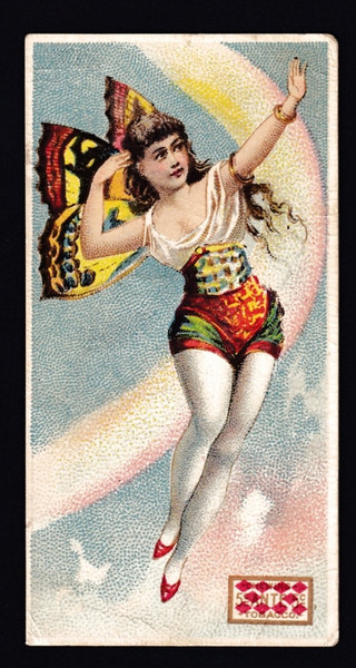 1893 Lorillard N256 Ancient Mythology Burlesqued #04 Iris 5 Cent Ante Back Fair B