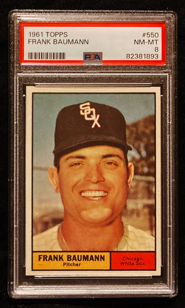 1961 Topps #550 Frank Baumann PSA 8