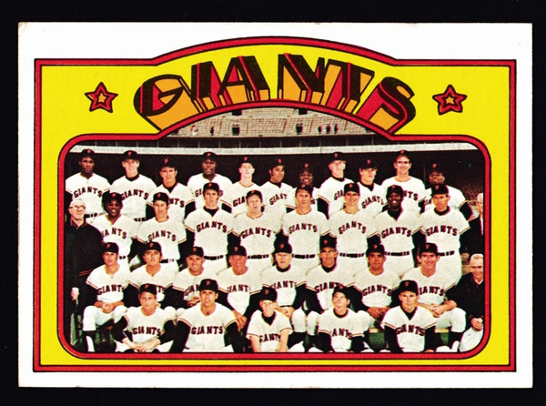 1972 Topps #771 San Francisco Giants Team EX-