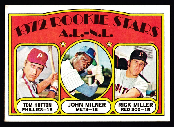 1972 Topps #741 AL NL Rookie Stars Milner EX