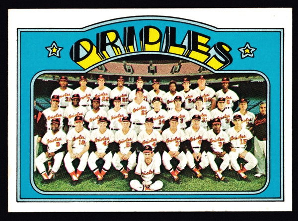 1972 Topps #731 Baltimore Orioles Team EXMT+