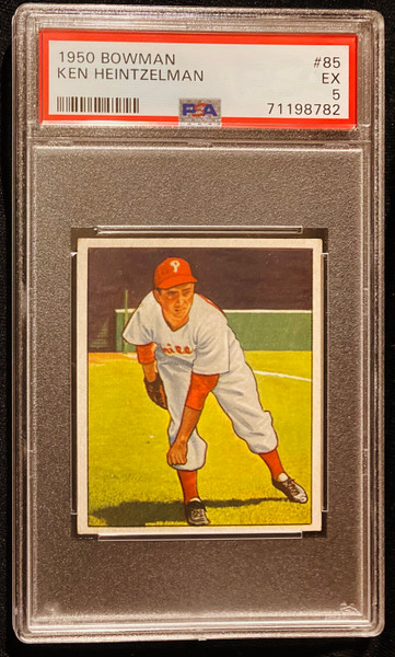 1950 Bowman #085 Ken Heintzelman PSA 5