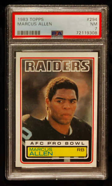 1983 Topps #294 Marcus Allen RC PSA 7