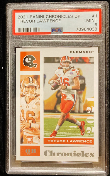 2021 Panini Chronicles #001 Trevor Lawrence RC PSA 9