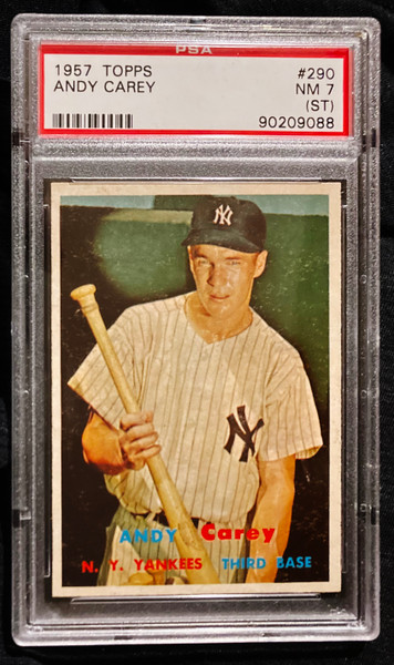 1957 Topps #290 Andy Carey PSA 7 ST