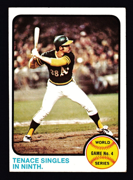 1973 Topps #206 World Series Game #4 Tenace Singles In The Ninth VG+