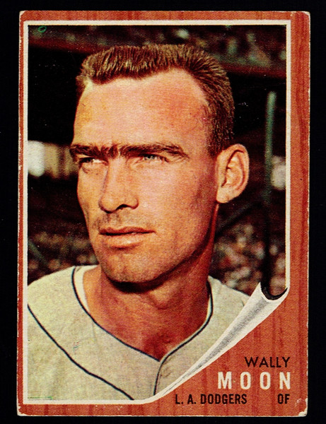 1962 Topps #190 Wally Moon No Cap VG